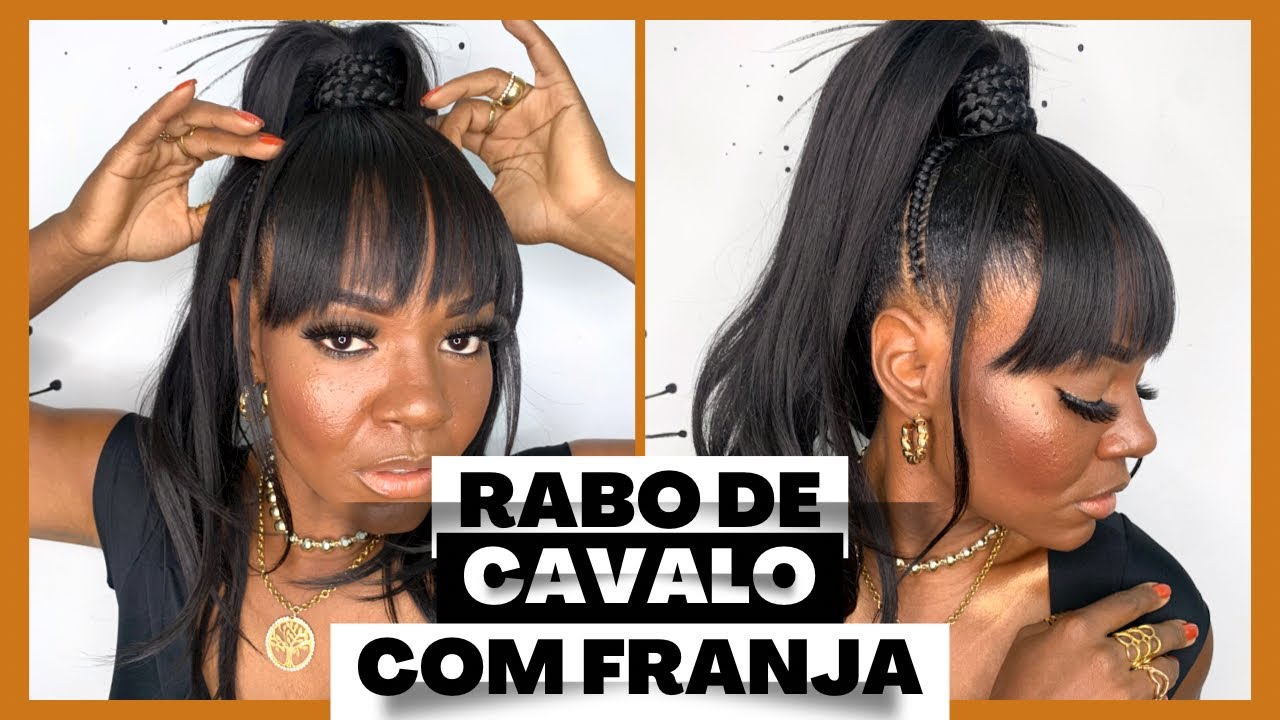 RABO DE CAVALO COM FRANJA FEITO DE ORGÂNICO |PENTEADO FESTA FÁCIL