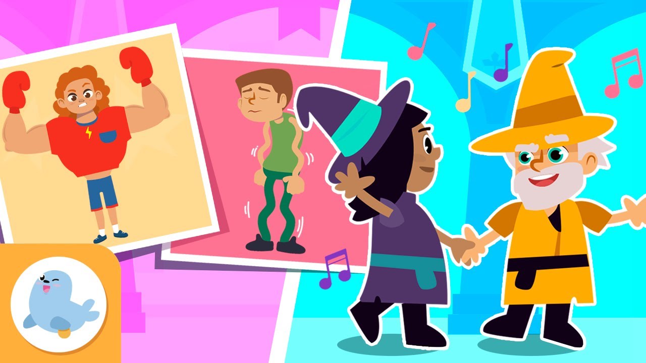 VERBOS y ADJETIVOS 📝 Vocabulario para niños 📚 Recopilación