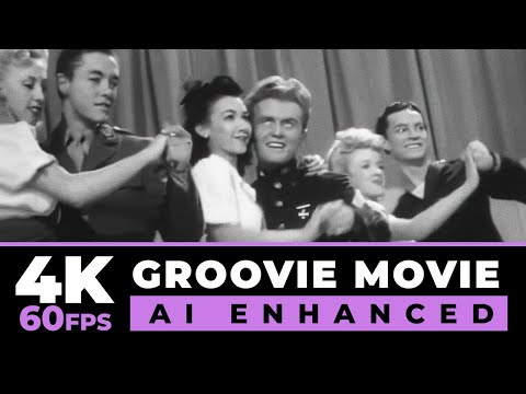 Lindy Hop in Groovie Movie (1944) 4K 60FPS - AI Enhanced | Artur Walsh, Irene Thomas, Jean Veloz