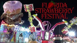 Wild Fair Rides &amp; Crazy Carnival Eats at the 2019 Florida Strawberry Festival
