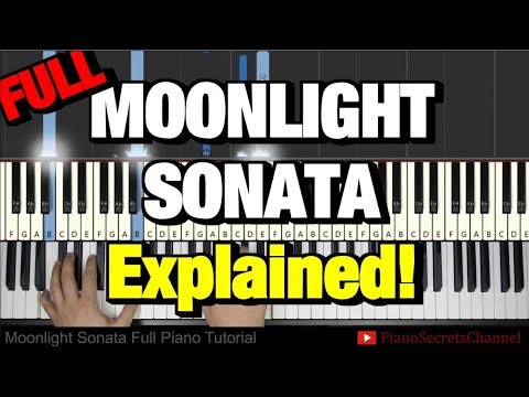 BEETHOVEN - MOONLIGHT SONATA - 1ST MOVEMENT (Piano Tutorial Lesson) (Complete)
