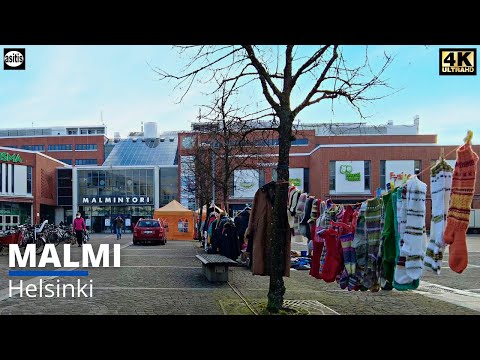 Walking in the Suburbs of Helsinki Finland - Malmi (29 October 2021)
