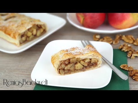 Fill, roll, done 🍎 Apple strudel made from puff pastry