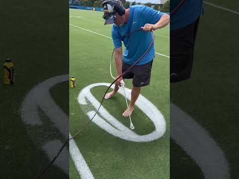 How we spray paint football fields 🏈🤩  -  🎥 j.sprays