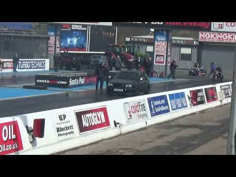 Volvo T5 Golf 673hp AWD 10.1 @ 139mph Santa Pod Test and Tune