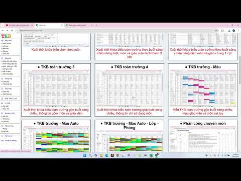 Xuất file Excel TKB