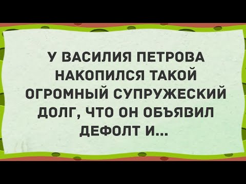У Василия Петрова накопился огромный супружеский долг. Сборник свежих анекдотов! Юмор!