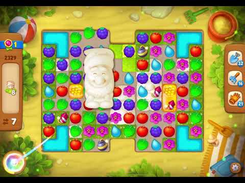 GardenScapes Level 2329 no boosters (14 moves)