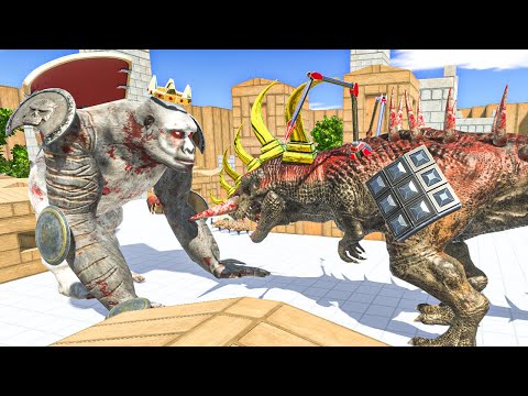 GORO vs T-REX - BATTLE IN THE CITY - Animal Revolt Battle Simulator