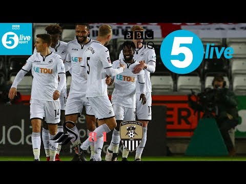 Swansea 8 Notts County 1 | BBC Radio 5 Live | Radio Reaction | Jonathan Pearce