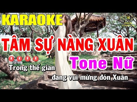 Karaoke Tâm Sự Nàng Xuân Tone Nữ Nhạc Sống | Karaoke Trọng Hiếu