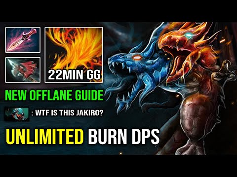 NEW OFFLANE JAKIRO GUIDE Unlimited Burn DPS Easy 22Min GG Brutal Macropyre Jakiro Dota 2