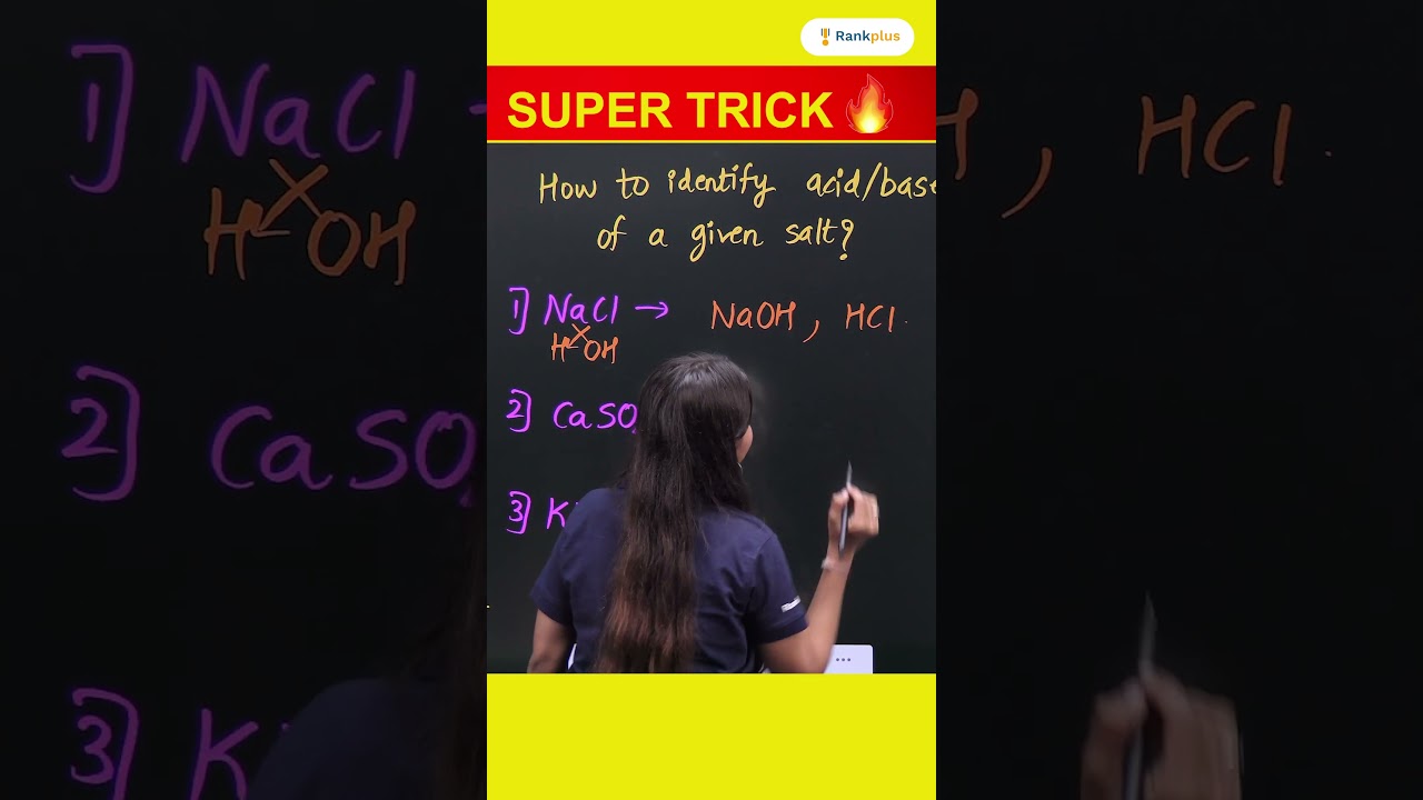 Trick to identify Acid and Base | Class 10 Chemistry | Acid, Bases and Salts  #rankplus
