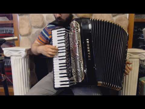 BRAN149CINFIBK - Black Brandoni 149C Infinity Gold Piano Accordion LMMMH 41 120 $15999
