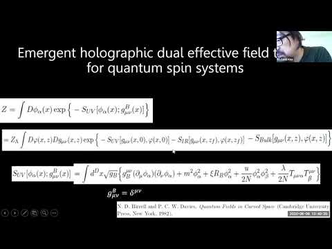Ki-Seok Kim - Emergent holographic dual effective field theory as a mean-field theory 6-8-20