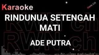 Download lagu KaraOke Rindunya Stengah Mati ~ Ade Putra mp3