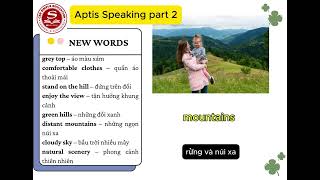 Aptis Speaking Part 2 - Miêu tả tranh mẹ bế con đứng trên núi