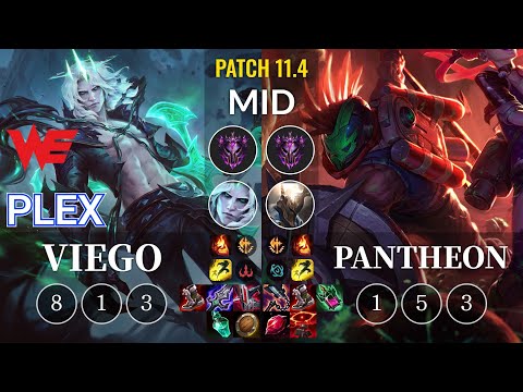 WE Plex Viego vs Pantheon Mid - KR Patch 11.4