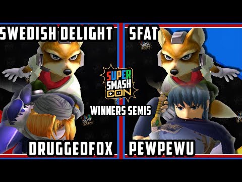 SSC 2018 SSBM - OG | Swedish Delight & Druggedfox Vs. CLG | PewPewU & SFAT  Melee Doubles WS