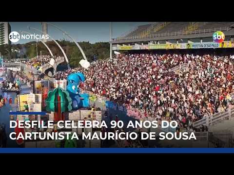 Desfile celebra 90 anos de Maurício de Sousa no Sambódromo do Anhembi, em SP | #SBTNotícias
