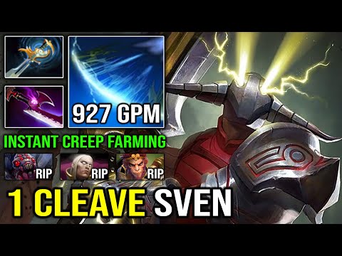 1 CLEAVE GOD Ultra Creep Farming 927 GPM 100% No Mercy For Anyone with 2 Hits Deleted Pro Sven DotA