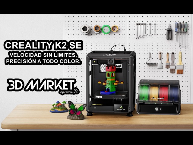 Vídeo relacionado con Creality Impresora 3D K2 SE Combo 2026, Impresión Multicolor con CFS, Velocidad de hasta 500 mm/s, Nivelación Automática Inteligente, Estructura Metálica, Totalmente Ensamblada, Volumen de Construcció