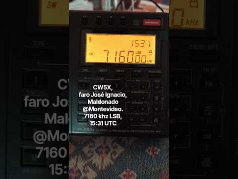 CW5X from José Ignacio lighthouse, Maldonado, Uruguay. 7160 khz LSB, 15:31 UTC. 15 August 2026