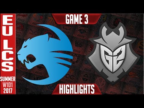 Roccat vs G2 Esports Game 3 Highlights - EU LCS Summer Split 2017 W1D2 - ROC vs G2
