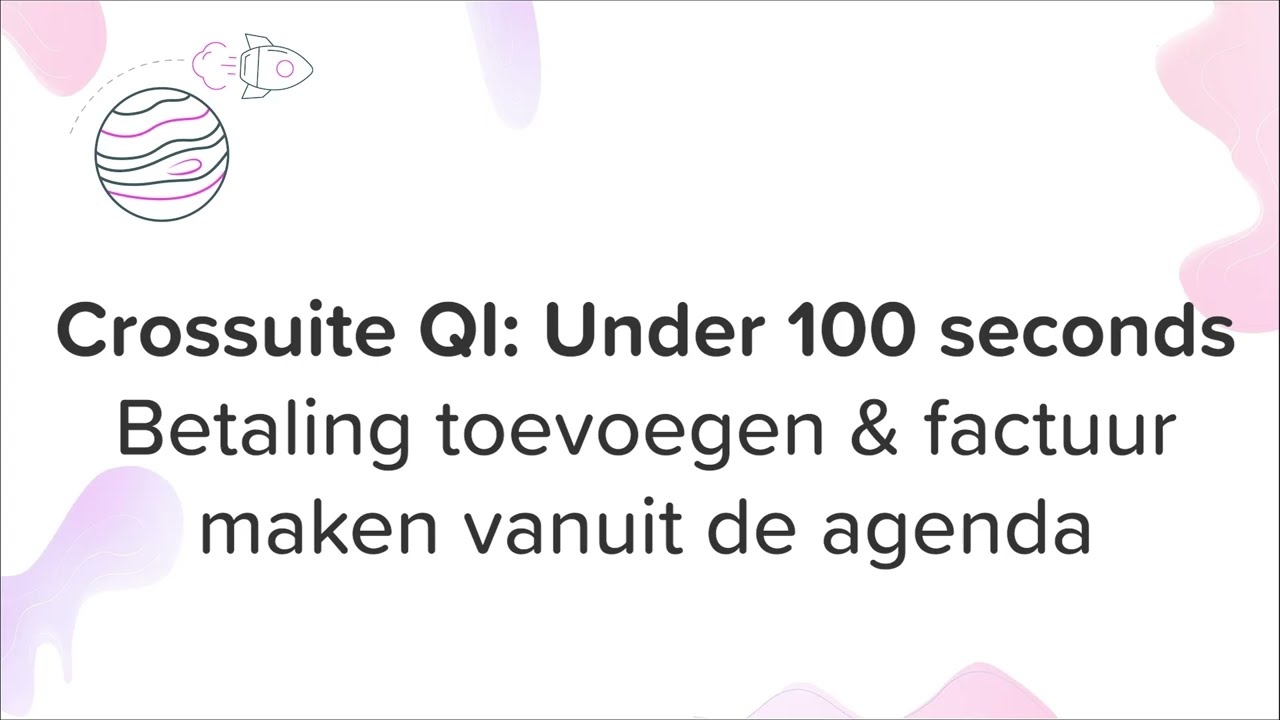 1. Betaling toevoegen en factuur maken vanuit de agenda