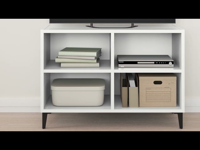 Video Teaser für 805932 vidaXL TV Cabinet with Metal Legs White 69,5x30x50 cm