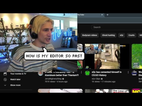 xQc can't believe how fast his Editor is