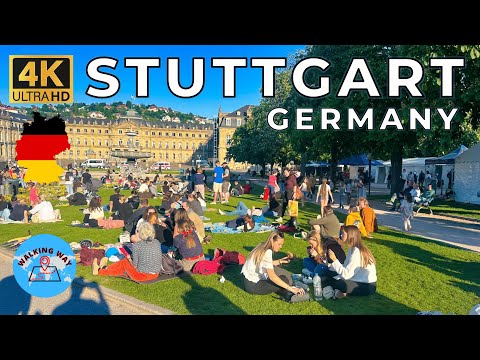 Stuttgart, Germany Walking Tour - Sunny Spring Day 2025 🌞 - 4K 60fps