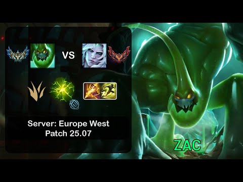 Zac Jungle vs Viego - EUW Challenger - Patch 25.07