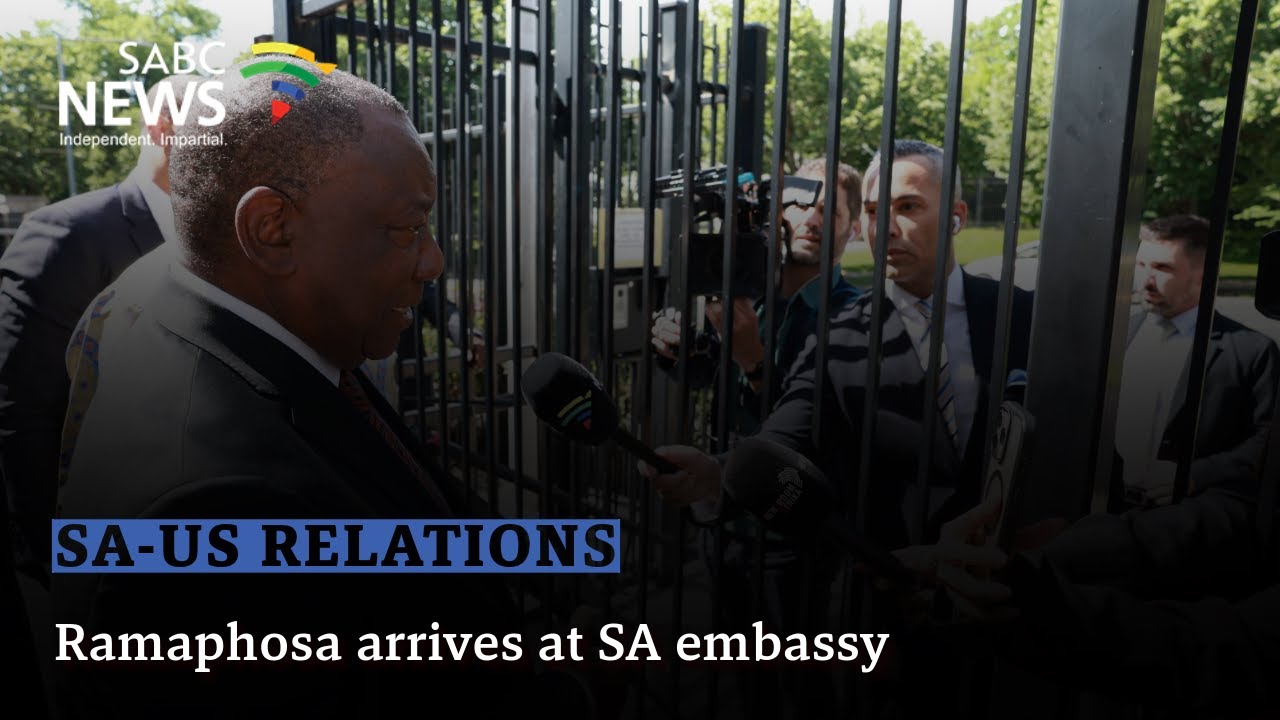 SA-US Relations | Ramaphosa arrives at SA embassy