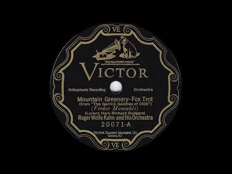 1926 Roger Wolf Kahn - Mountain Greenery