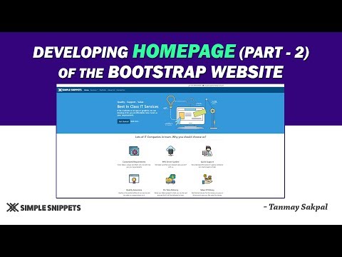 Developing Home Page of the Bootstrap website (Part 2) | Tutorial - 11