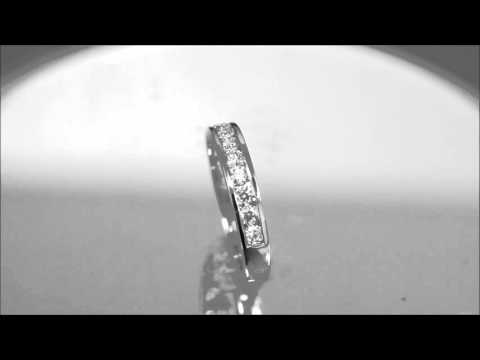 18k White Gold Round Cut Channel Set Diamonds Band Anniversary 0.75ctw - ASW - 780N