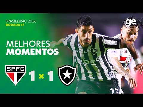 Gols e lances de São Paulo x Botafogo