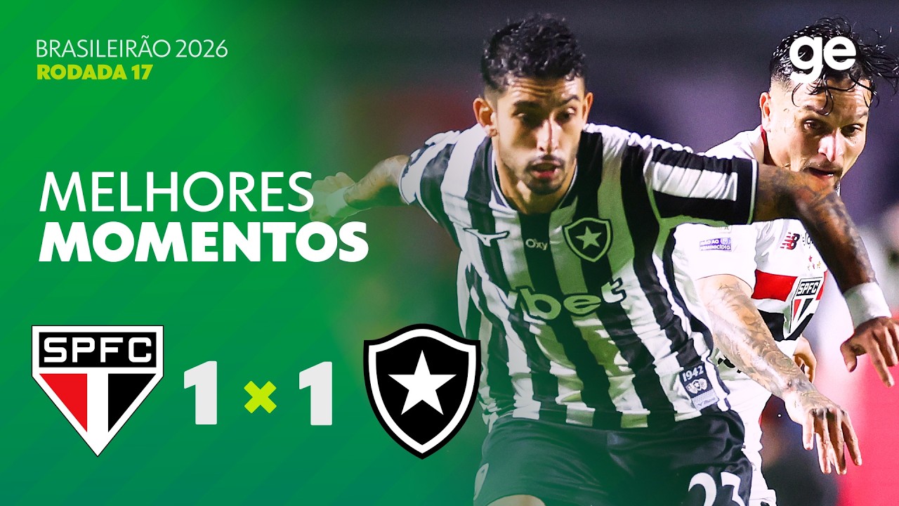 VÍDEO | Gols e melhores momentos do empate do Botafogo com o São Paulo no Morumbis
