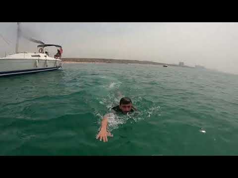 hunter sailboat - mediterranean sea - on anchor - gal - ron - aria - 2/4/22