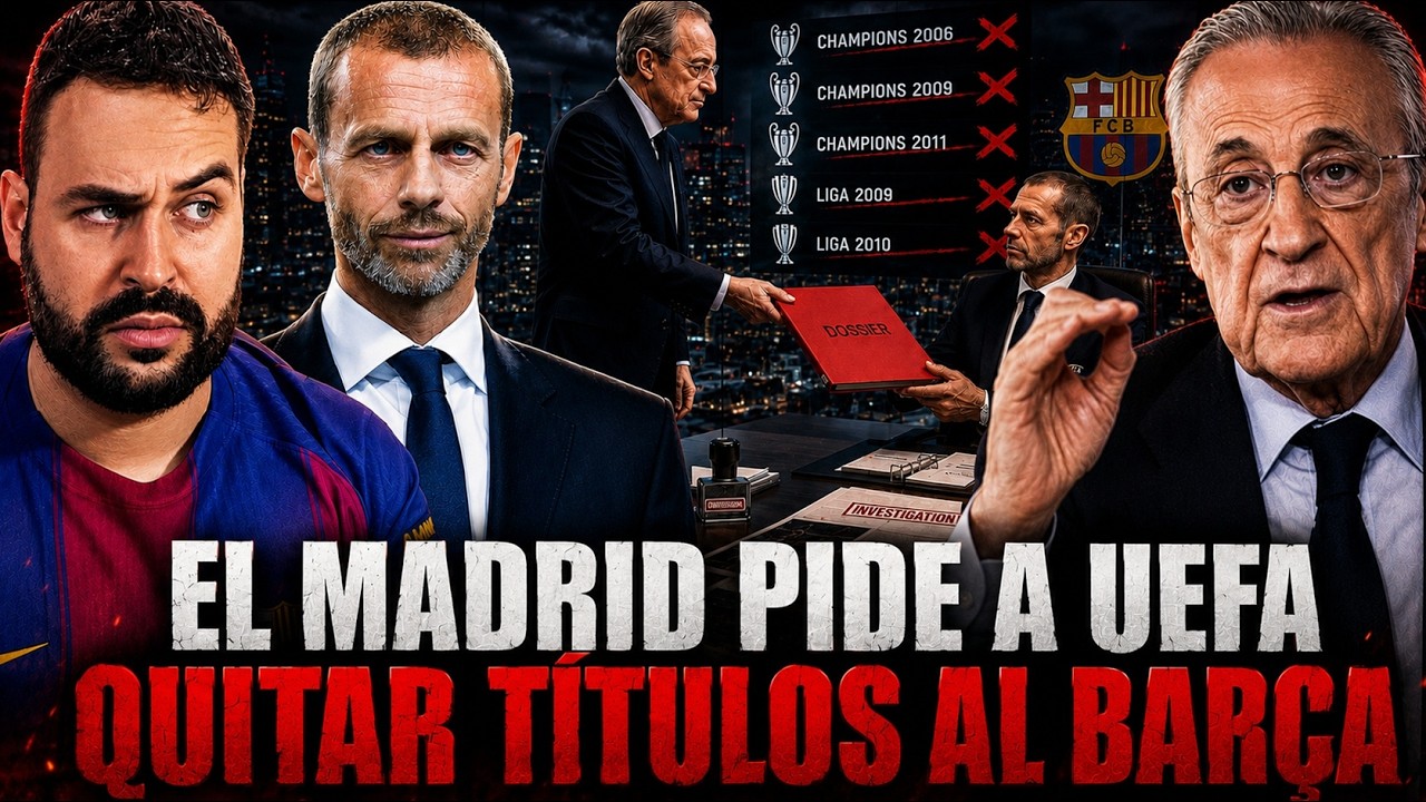 🚨El MADRID PIDE a la UEFA que QUITE TODOS los TÍTULOS al BARÇA ¡El DOSSIER ENVIADO de FLORENTINO!