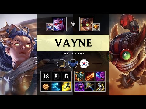 Vayne ADC vs Ziggs: Triple Kill, Unstoppable - KR Diamond Patch 14.24