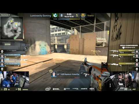 FalleN clutches 1v1 - Luminosity Gaming vs fnatic CS:GO IEM Katowice 2016 Final