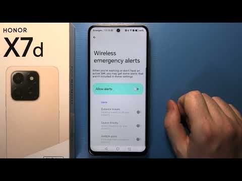 Honor X7D - How to Enable/Disable Wireless Emergency Alerts