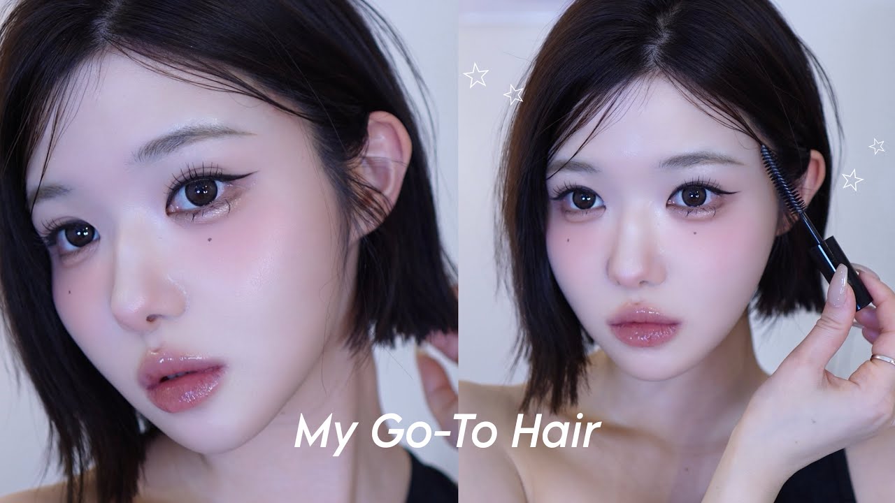 ボブの毎日ヘアセット🧴🎶 ｜my go-to hair everyday