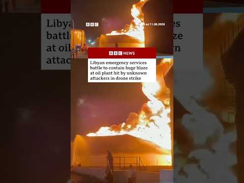 Libyan authorities battle big fire at major oil refinery. #Libya #BBCNews