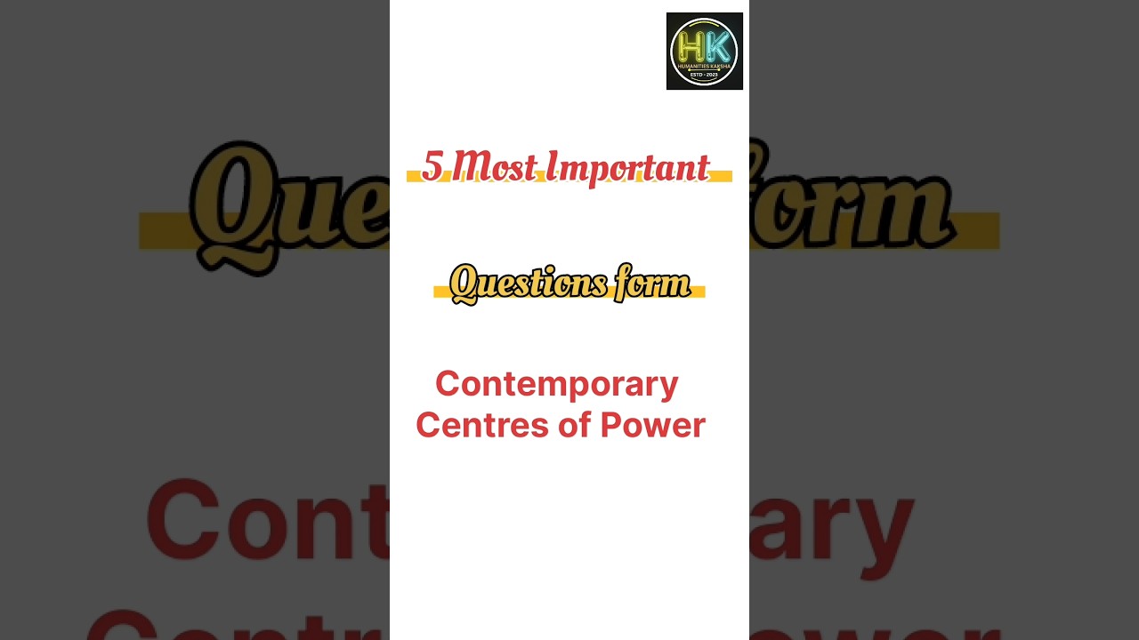 Contemporary Centres of Power class 12 Political science Most Important Questions #2025boardexam 💯