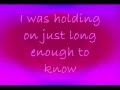 Jo De La Rosa | Letting Go (LYRICS)