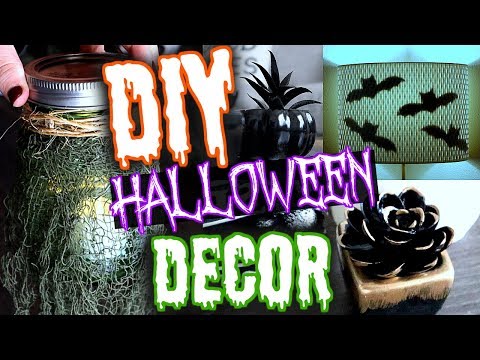 DIY Halloween Room Decor | 3 Cheap & Easy Room Decor Ideas for Halloween!! Video