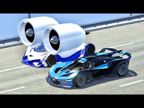 Devel Sixteen with Turbine KIT vs Bugatti Bolide - Drag Race 20 KM
